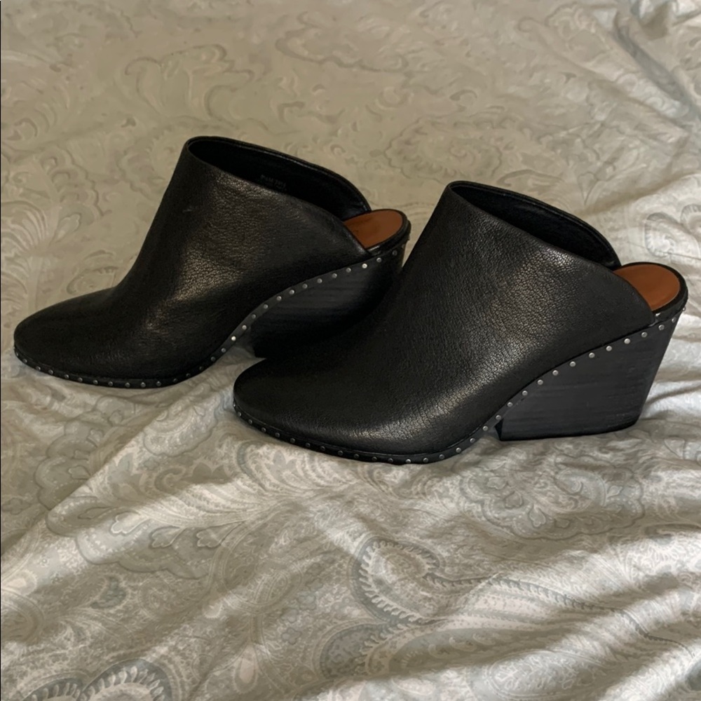 Lucky Brand Black Mules with Wedge Heel